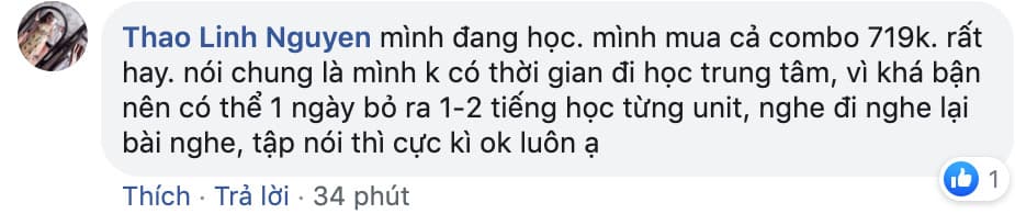 Feedback về khoá combo