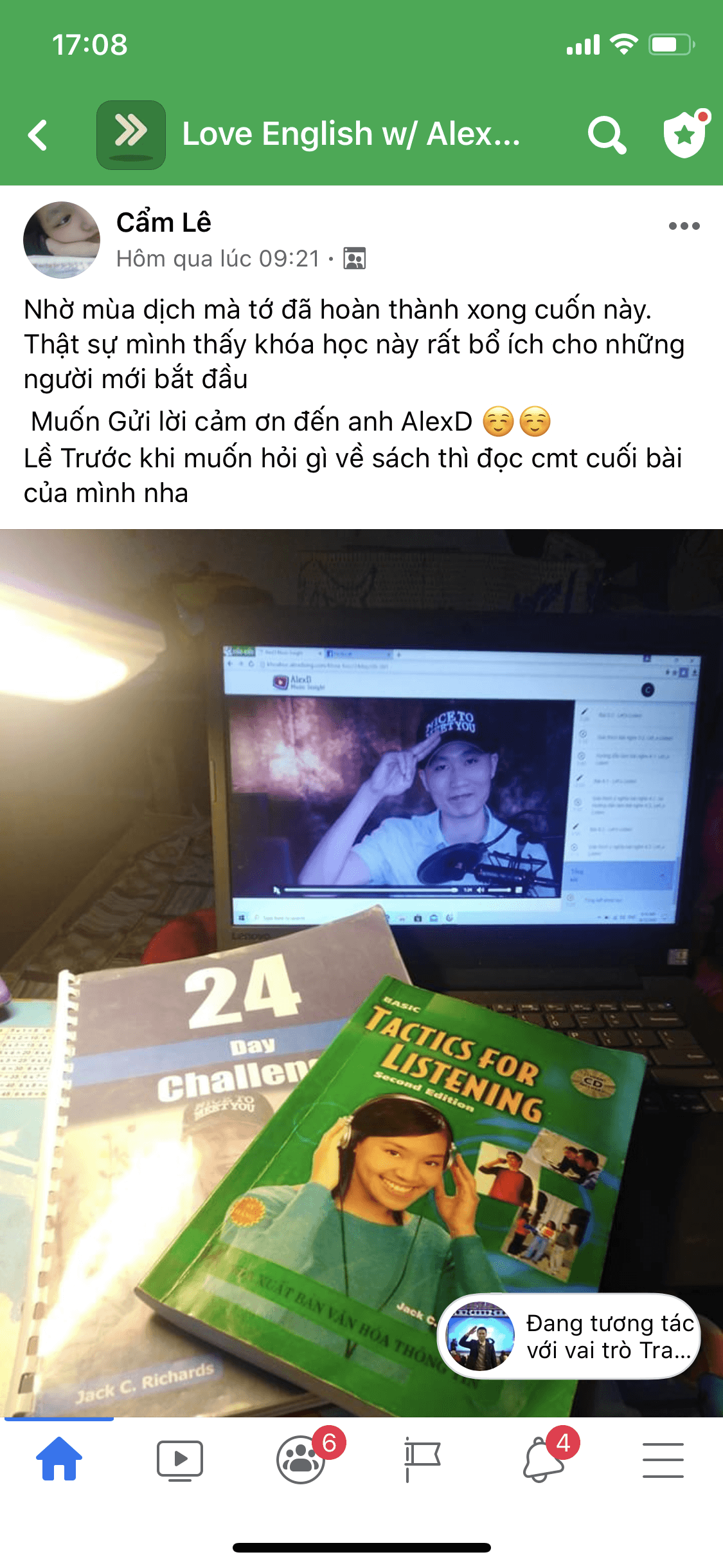 Trải nghiệm khoá học của bạn Cẩm Lê